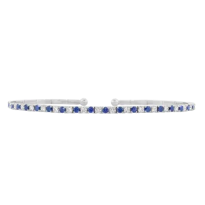 0.60CT DIAMOND 0.76CT SAPPHIRE BANGLE