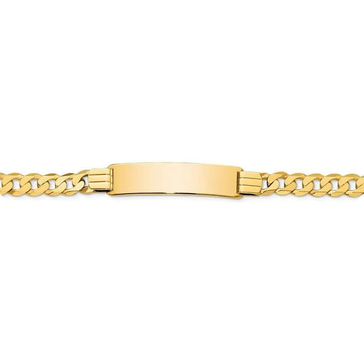10K Yellow Gold (10mm) Curb Link ID Bracelet