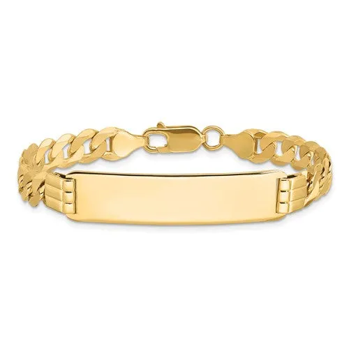 10K Yellow Gold (10mm) Curb Link ID Bracelet