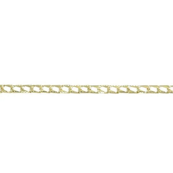 10K Yellow Gold (7mm) Diamond Cut Handmade Curb Bracelet 8.5"