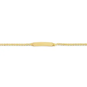 10K Yellow Gold Marine Chain ID Bracelet