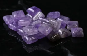 10X10mm Gemstone Spacer Amethyst GRS11
