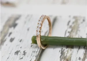 14 KT OLID ROSE GOLD STACKABLE RINGS / WEDDING BAND/ REAL DIAMOND RING