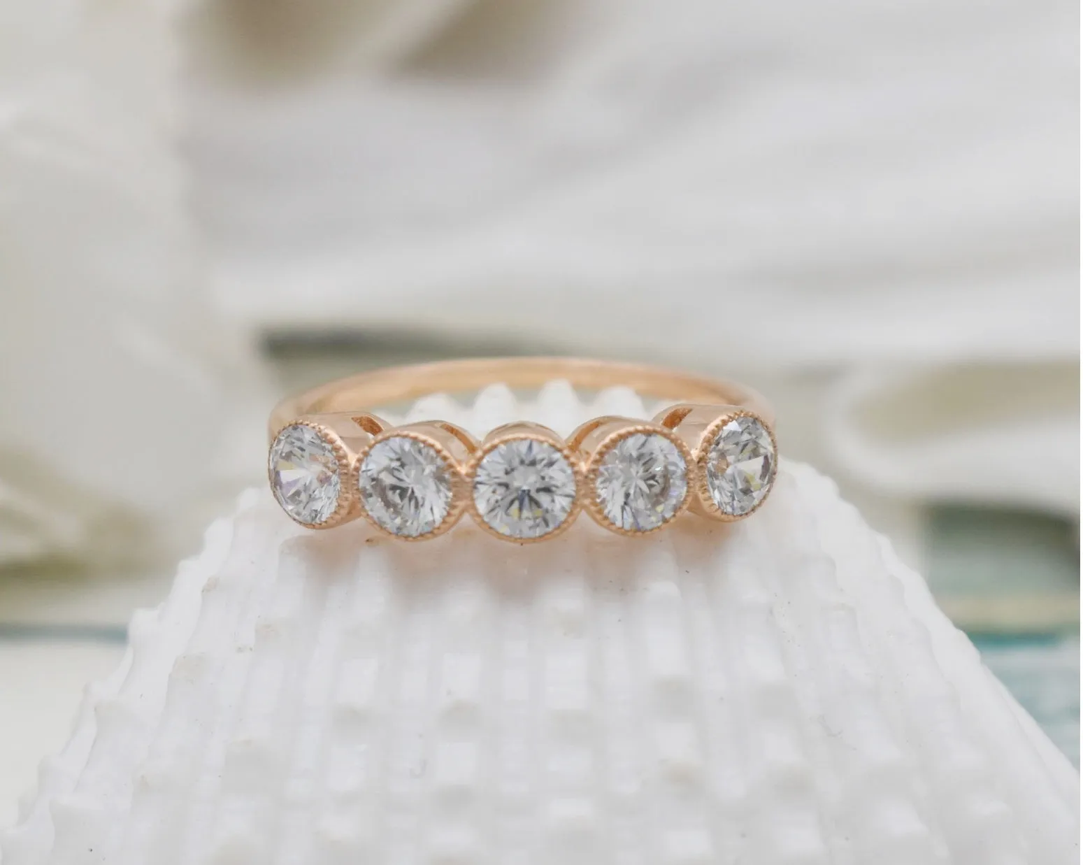 14 KT ROSE GOLD STACKABLE RING/ WEDDING BAND