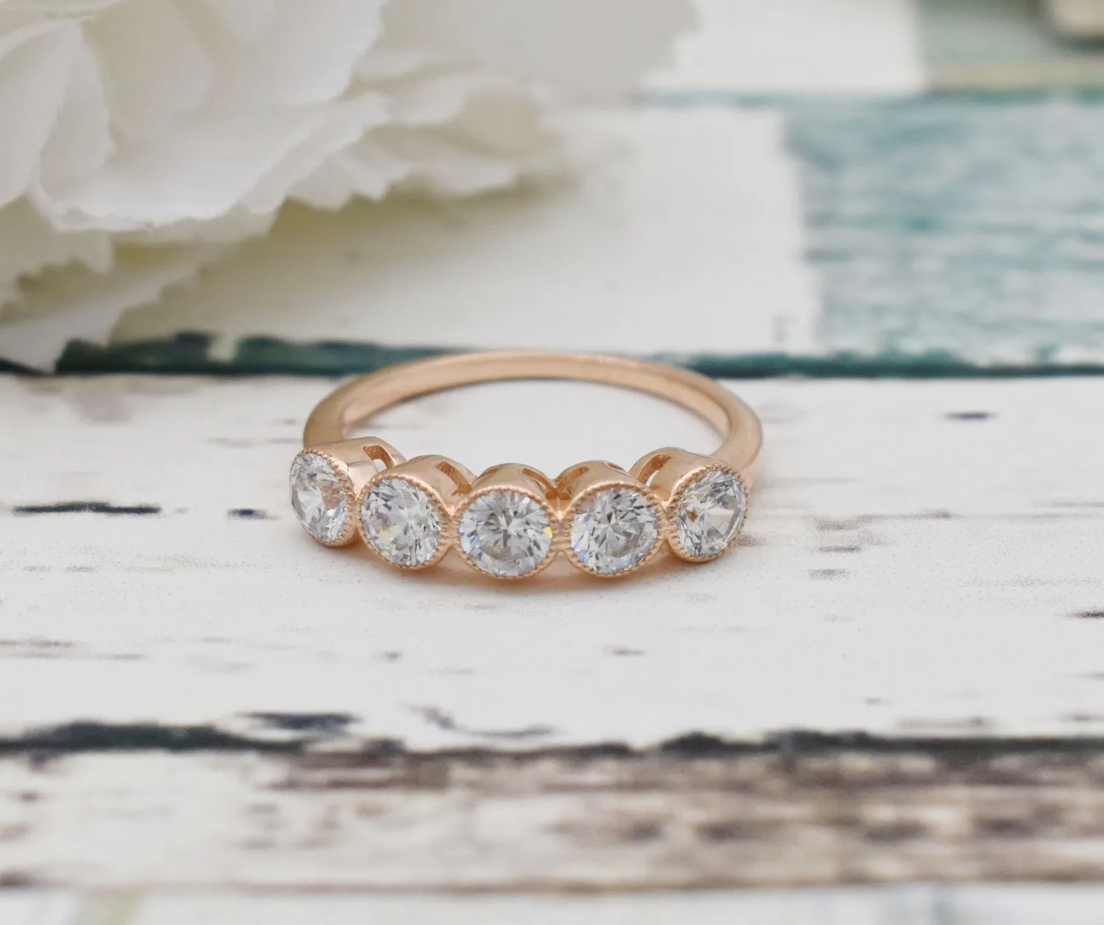 14 KT ROSE GOLD STACKABLE RING/ WEDDING BAND