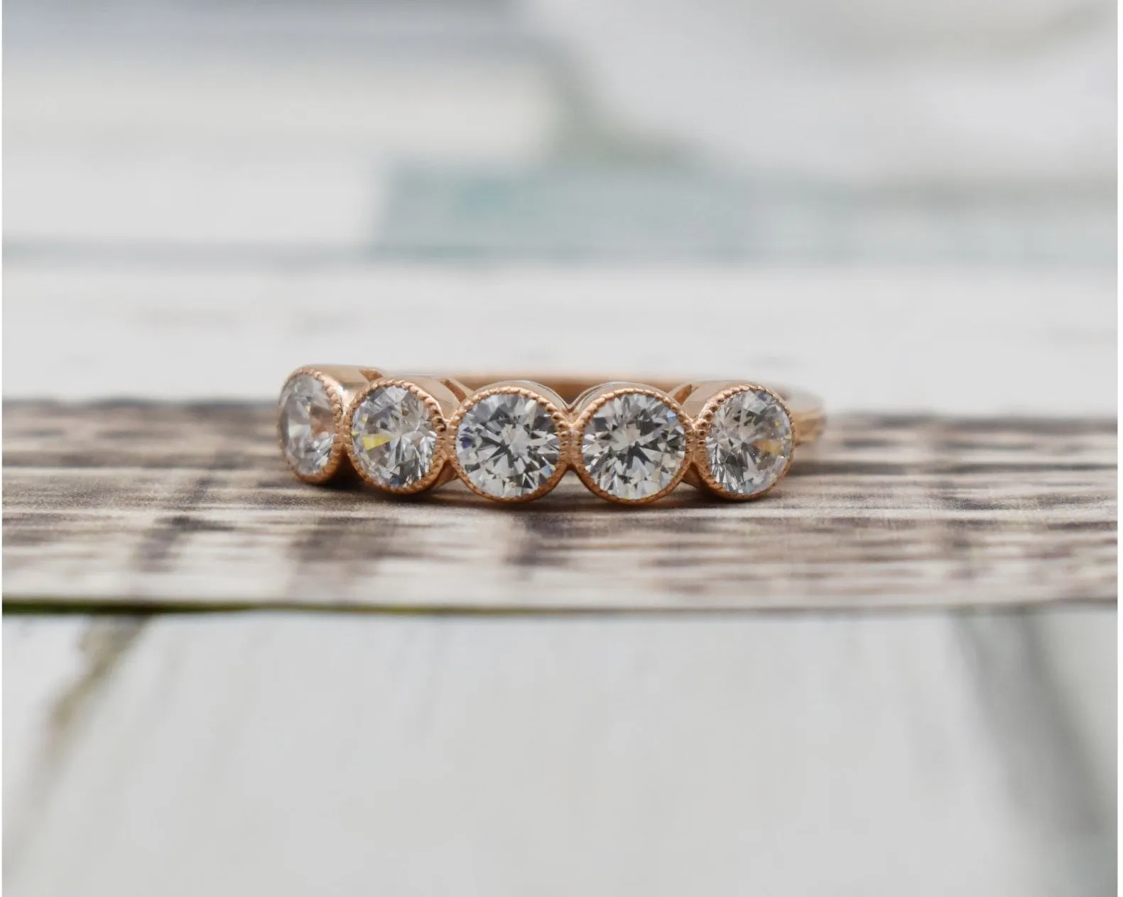 14 KT ROSE GOLD STACKABLE RING/ WEDDING BAND