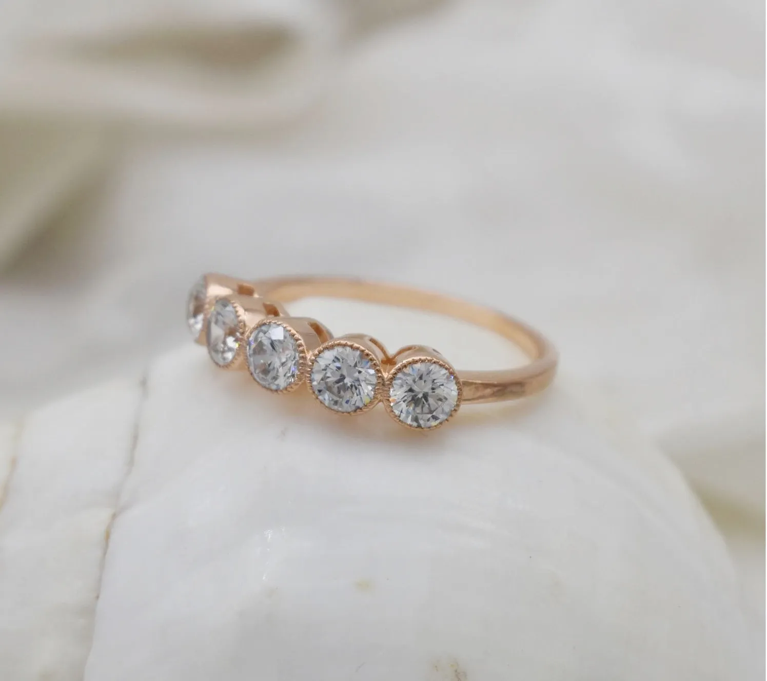 14 KT ROSE GOLD STACKABLE RING/ WEDDING BAND