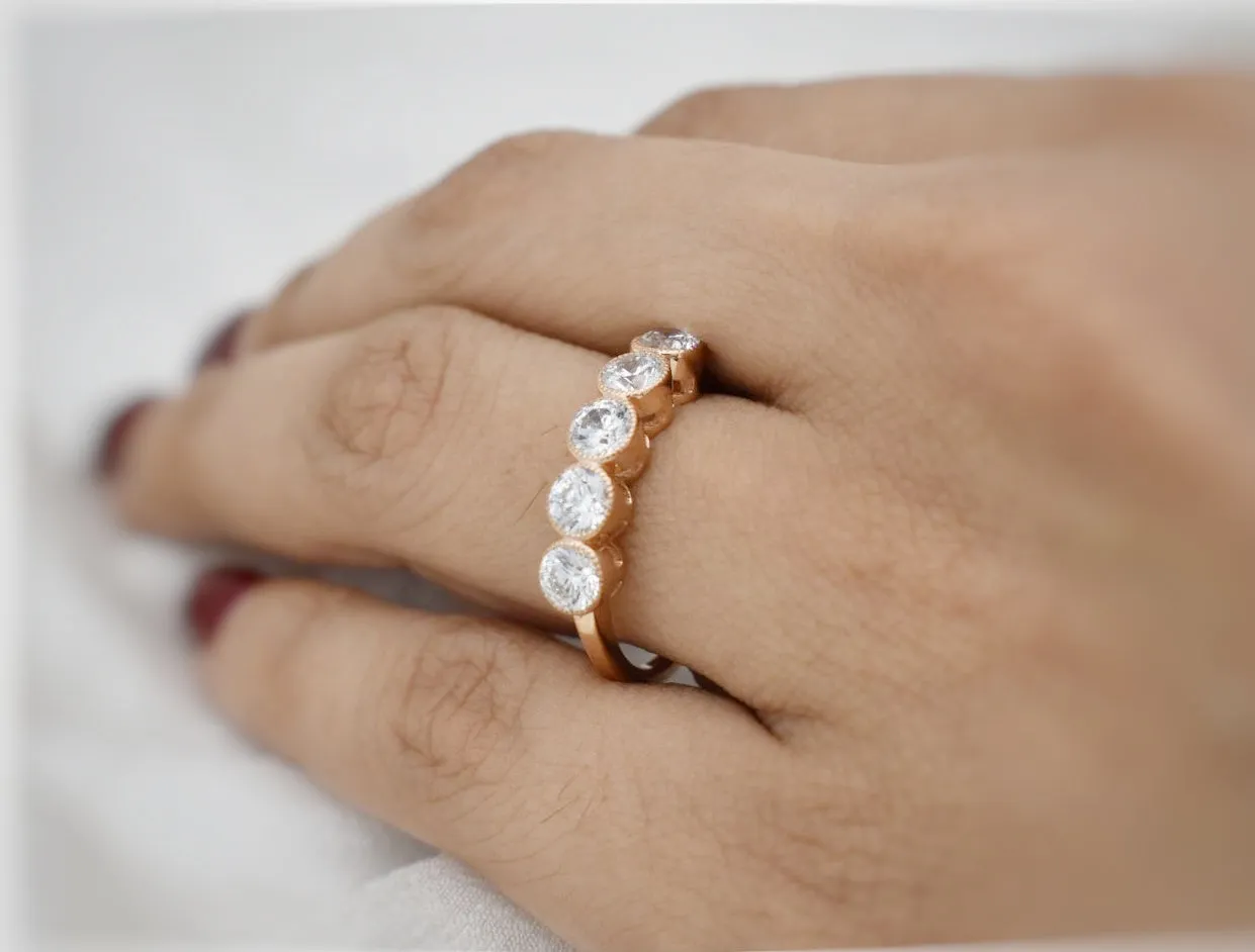 14 KT ROSE GOLD STACKABLE RING/ WEDDING BAND
