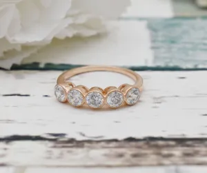 14 KT ROSE GOLD STACKABLE RING/ WEDDING BAND