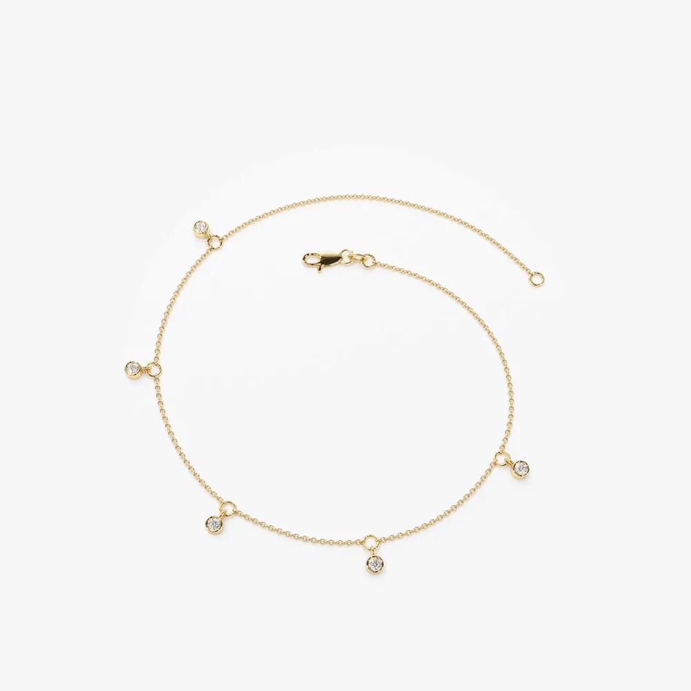 14K Gold Diamond by The Yard Dangling Solitaire Bracelet