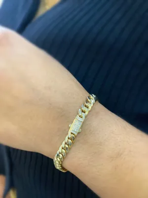 14K Hollow Cuban Bracelet for women (7MM) JTJ™