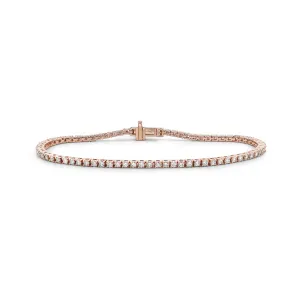 14k Rose Gold Diamond Channel Set Beautiful Tennis Bracelet For Her