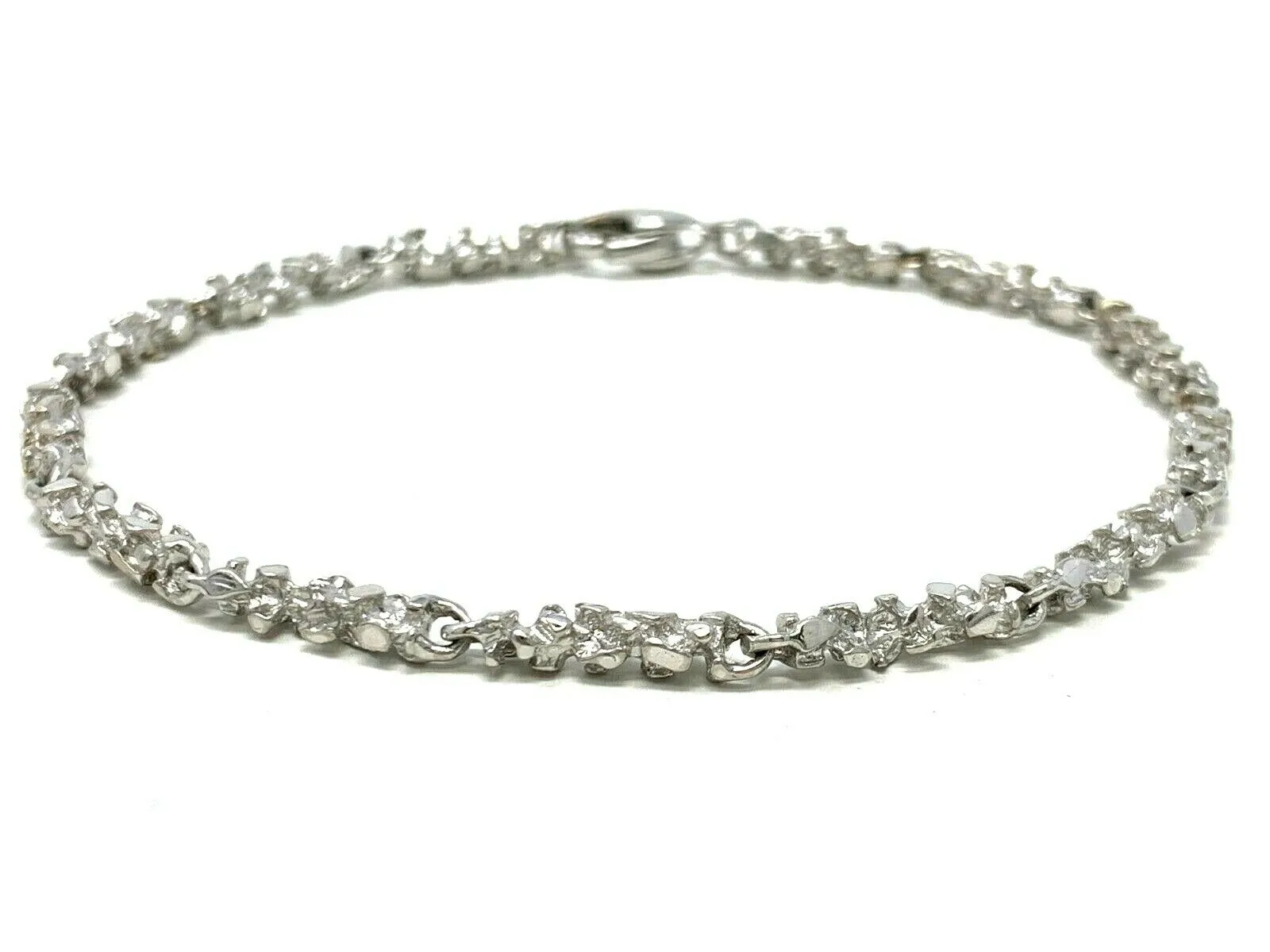 14k Rose Gold Nugget Bracelet 9" 3.8mm 11.5 grams