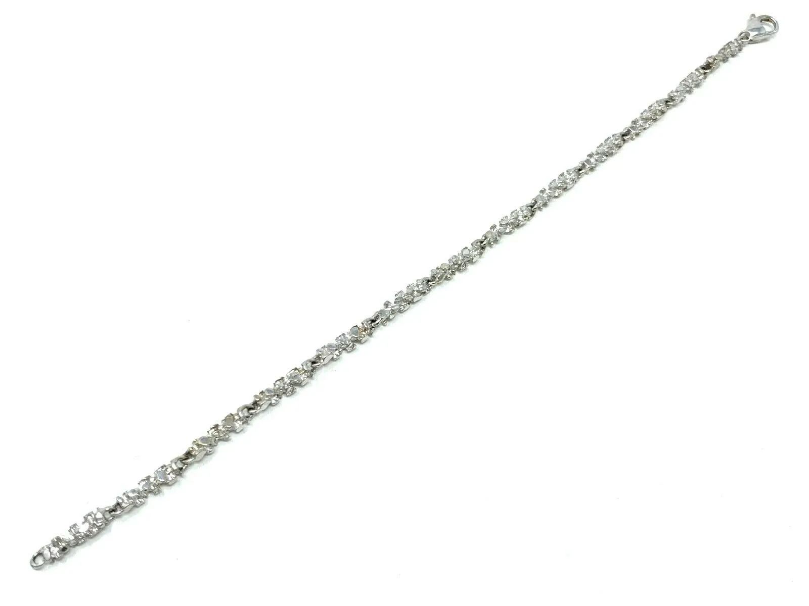 14k Rose Gold Nugget Bracelet 9" 3.8mm 11.5 grams