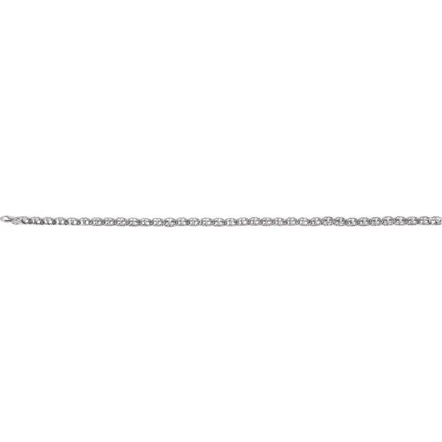 14K White Gold 1 CTW Natural Diamond 7" Bracelet
