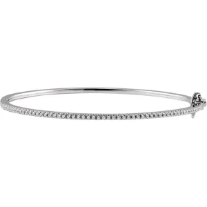 14k White Gold 1/2 CTW Diamond Pavé 7" Bracelet