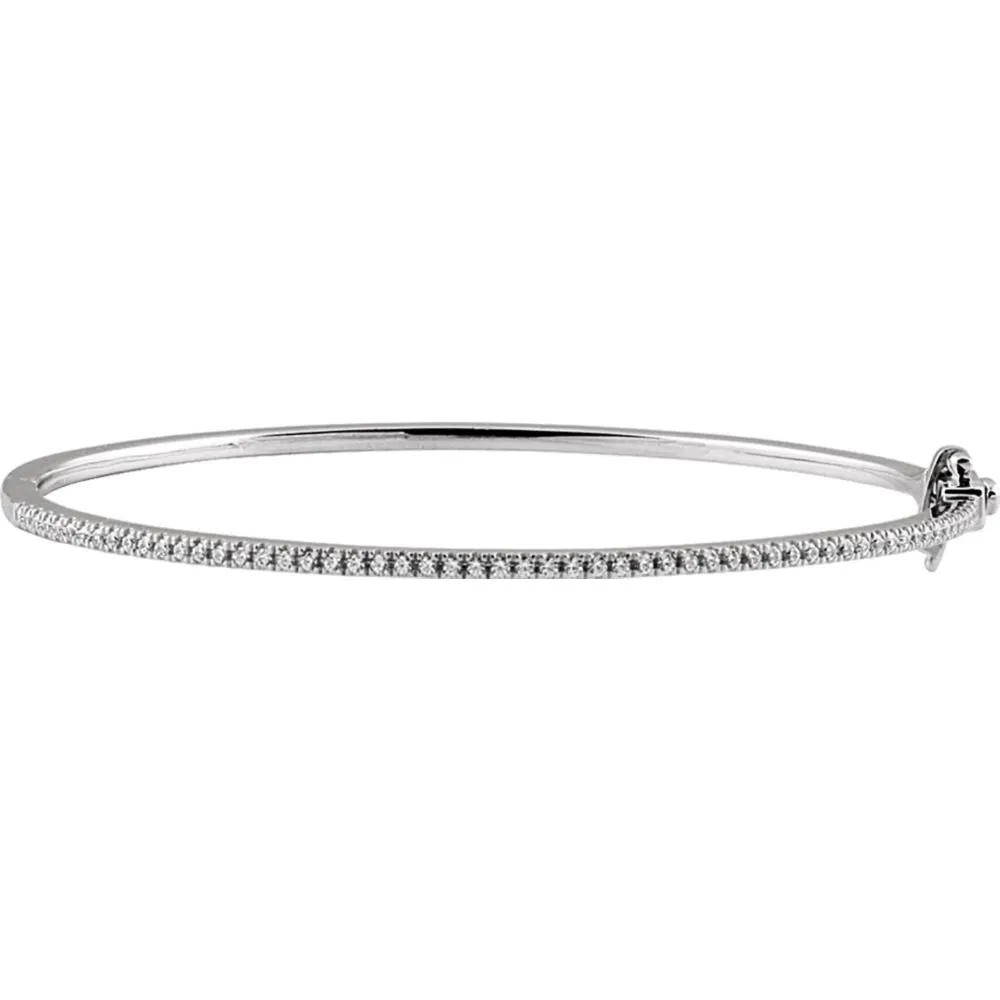 14k White Gold 1/2 CTW Diamond Pavé 7" Bracelet