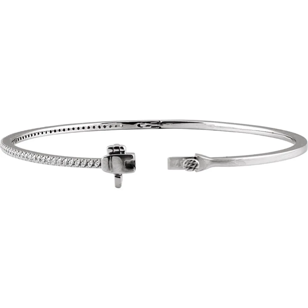 14k White Gold 1/2 CTW Diamond Pavé 7" Bracelet