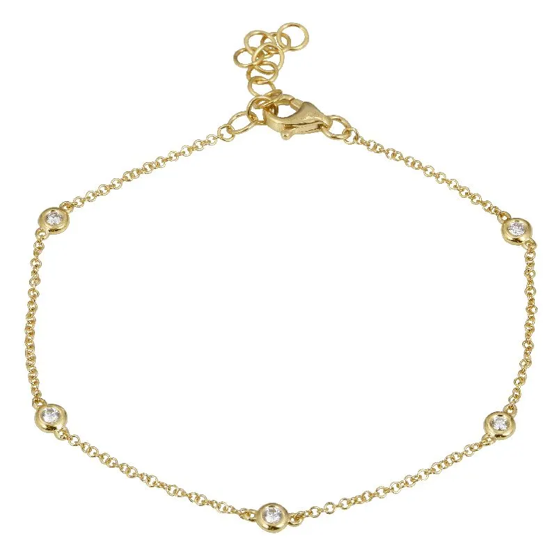 14k White Gold Diamond Bracelet