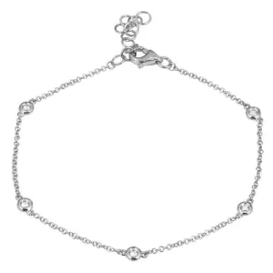 14k White Gold Diamond Bracelet
