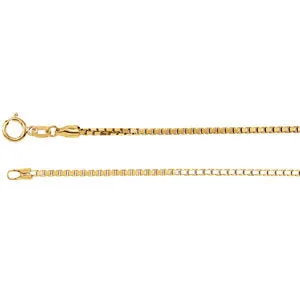 14K Yellow 1.75 mm Diamond Cut Box 7" Bracelet