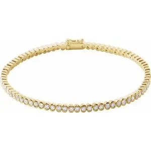 14K Yellow 2 CTW Diamond Line 7" Bracelet