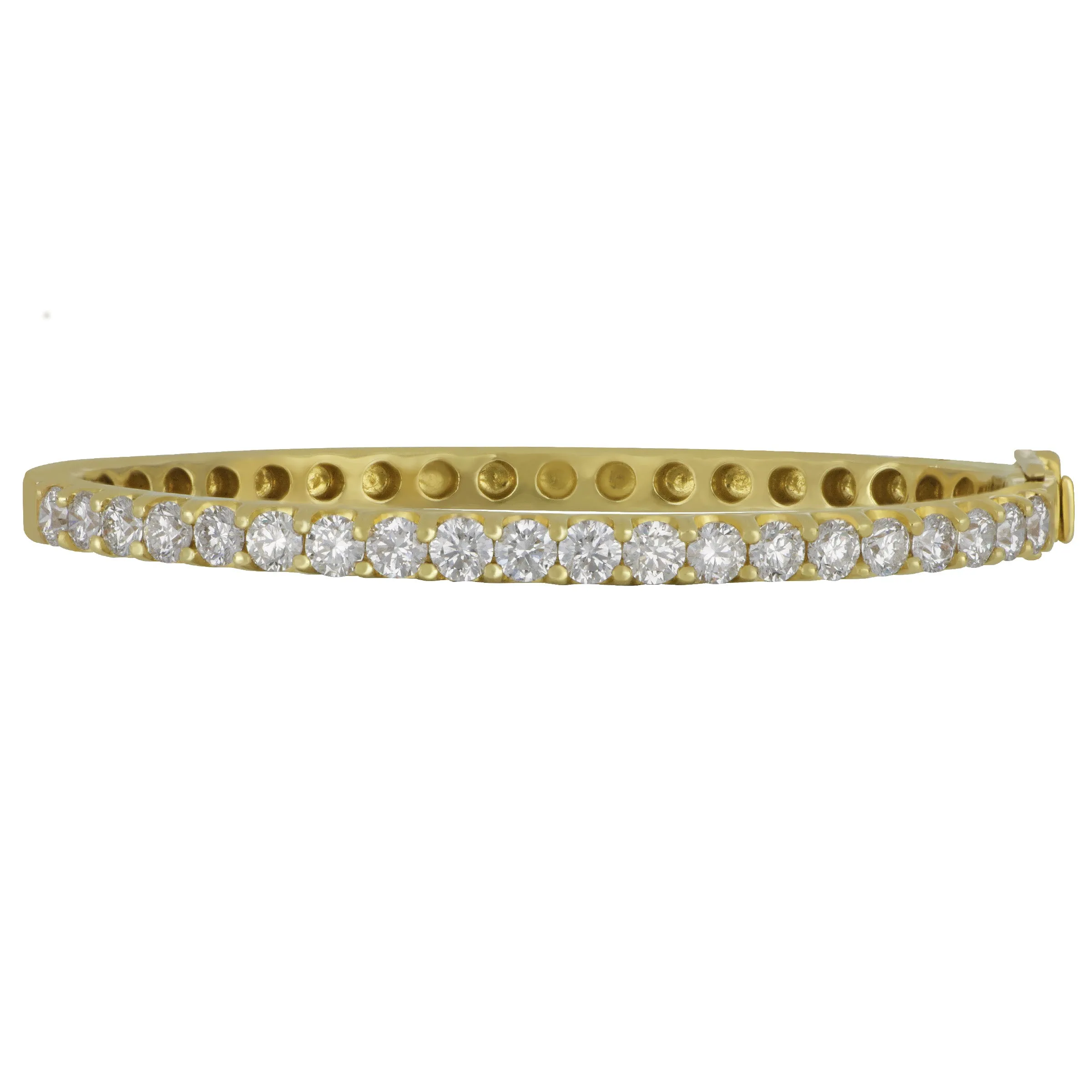 14k Yellow 4 PRNG 20D=4.00 TW G-I/SI BANGLE 7" length