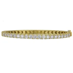 14k Yellow 4 PRNG 20D=4.00 TW G-I/SI BANGLE 7" length