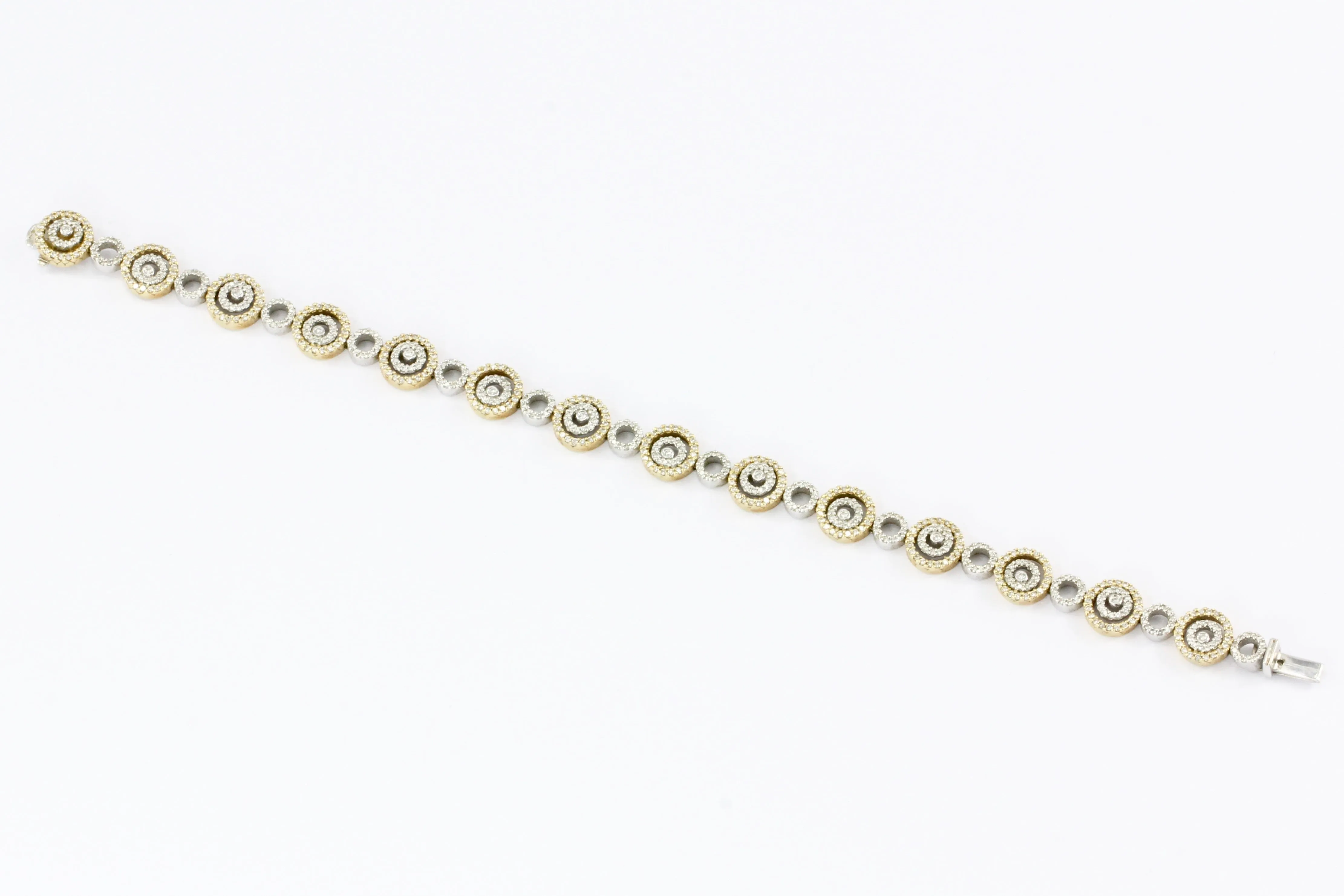 14K Yellow & White Gold Diamond Bracelet