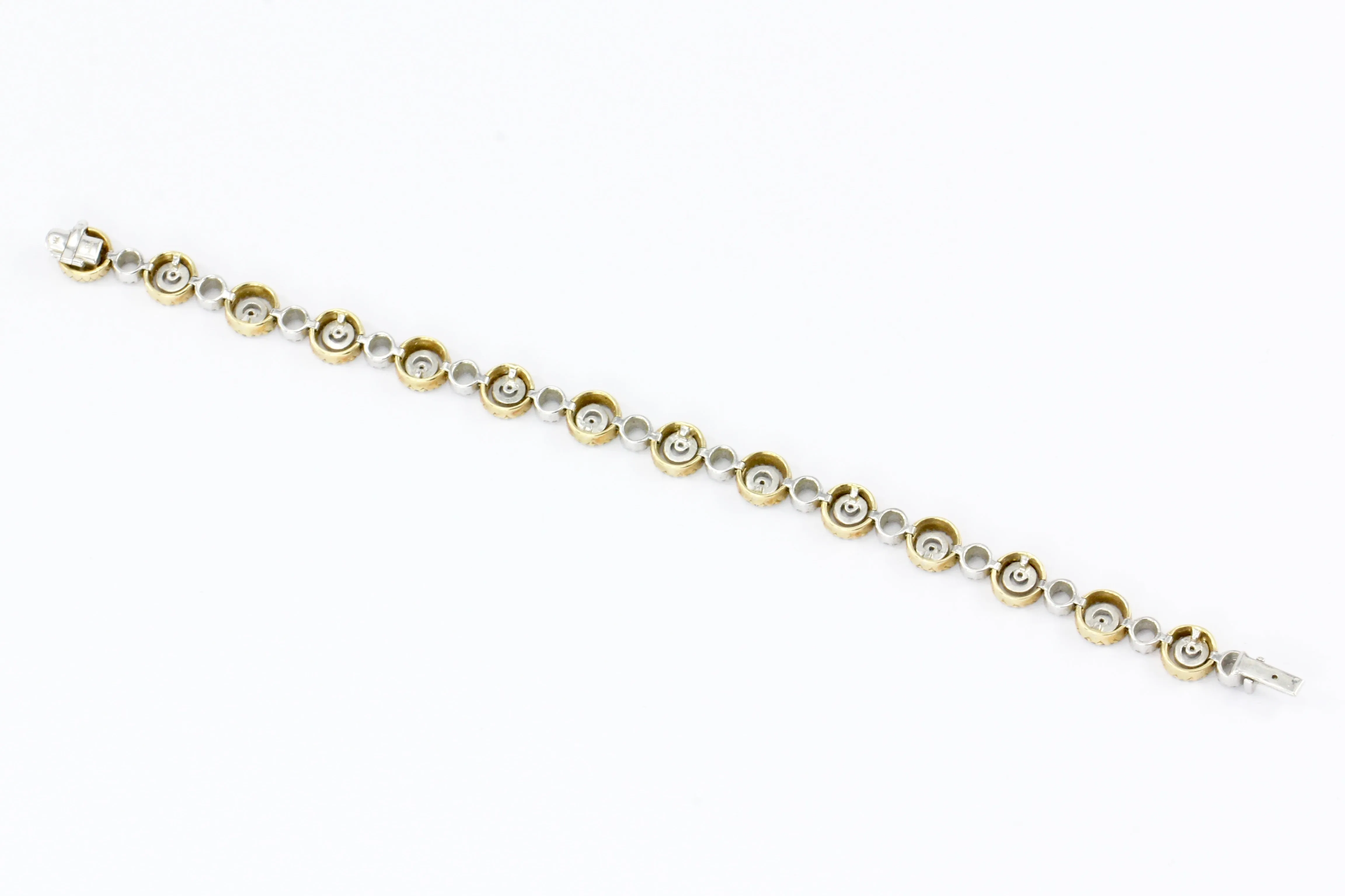14K Yellow & White Gold Diamond Bracelet