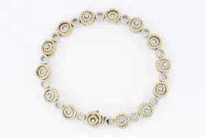 14K Yellow & White Gold Diamond Bracelet
