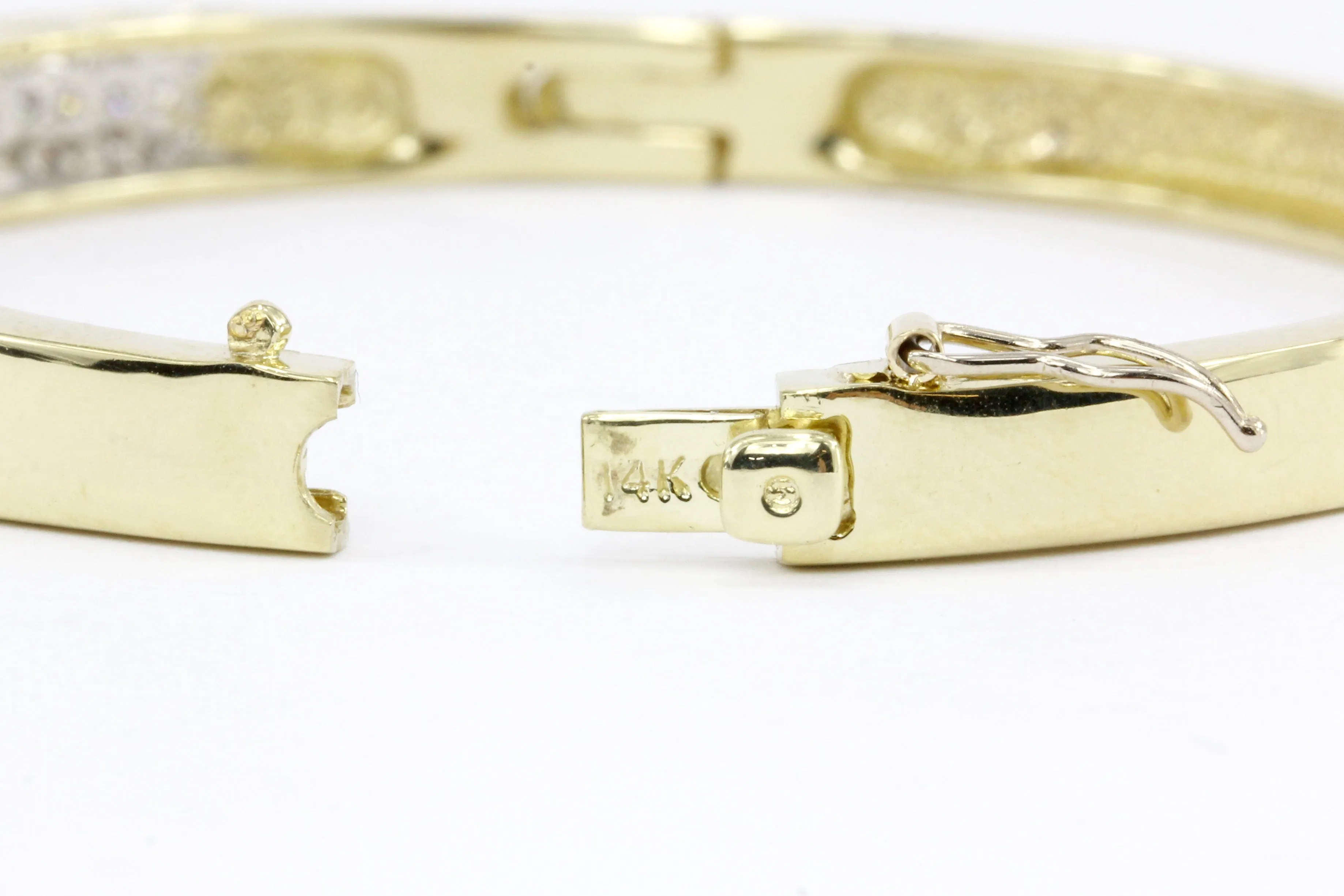 14K Yellow Gold 2 CTW Diamond Bangle Bracelet