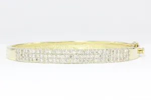 14K Yellow Gold 2 CTW Diamond Bangle Bracelet