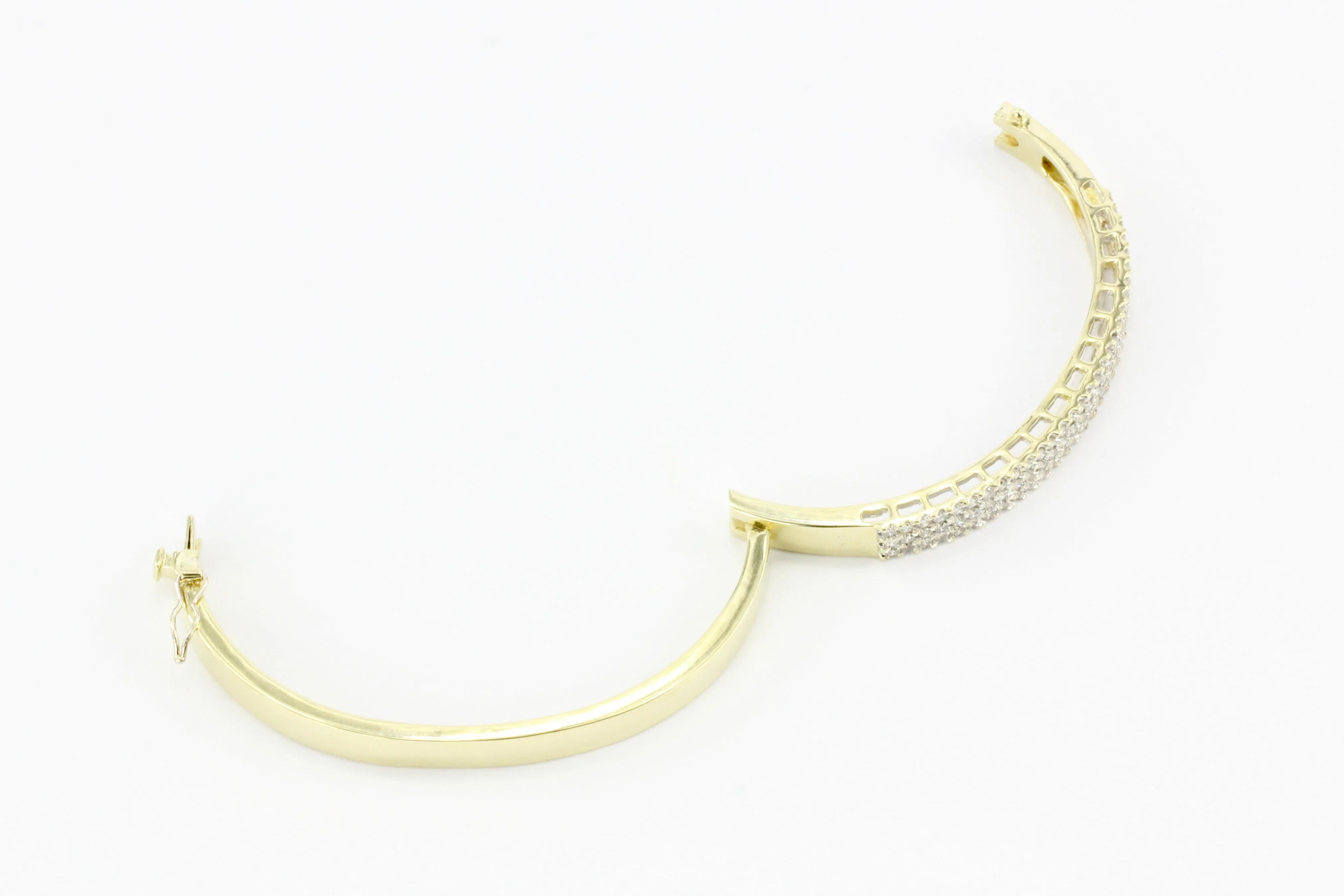 14K Yellow Gold 2 CTW Diamond Bangle Bracelet