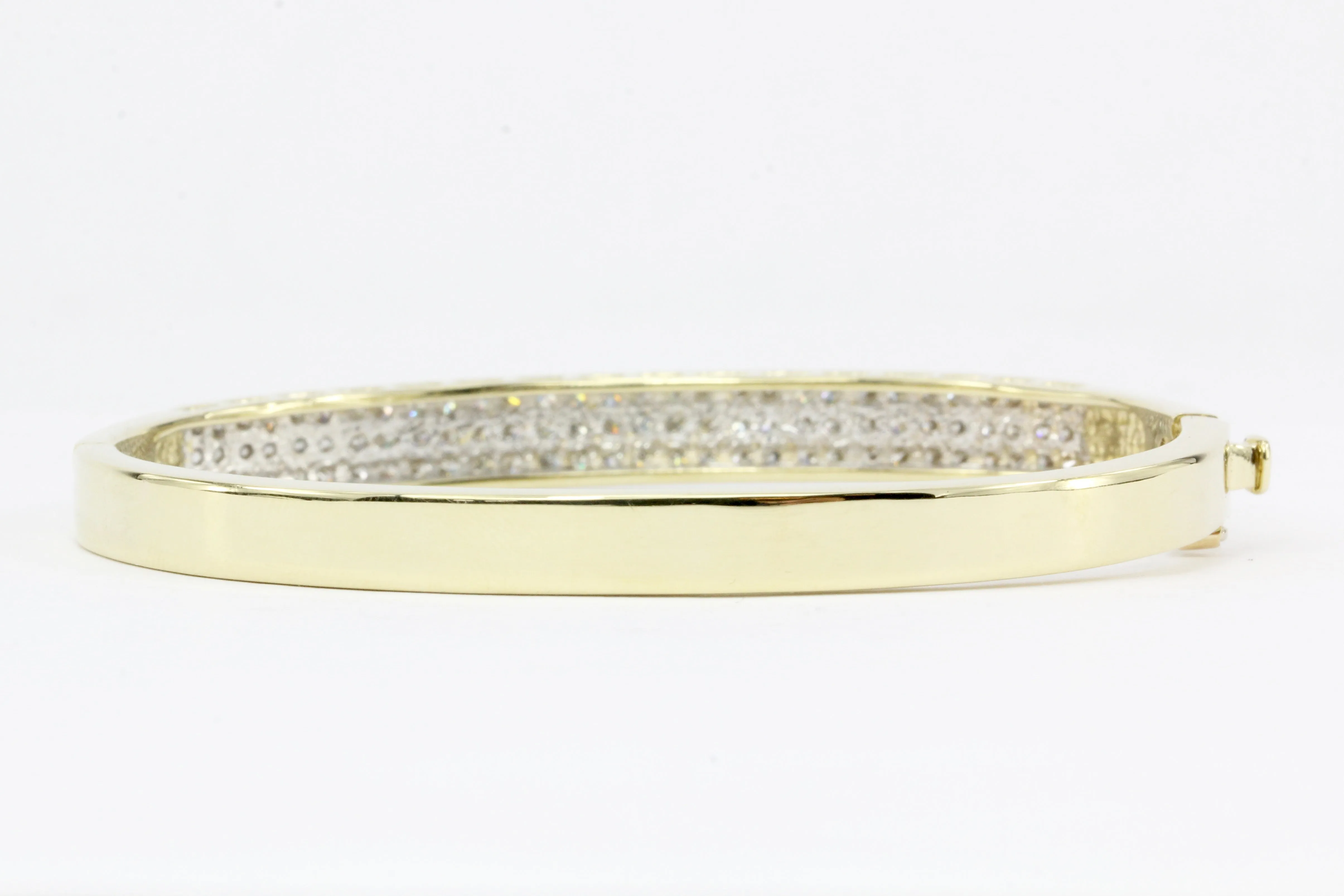 14K Yellow Gold 2 CTW Diamond Bangle Bracelet