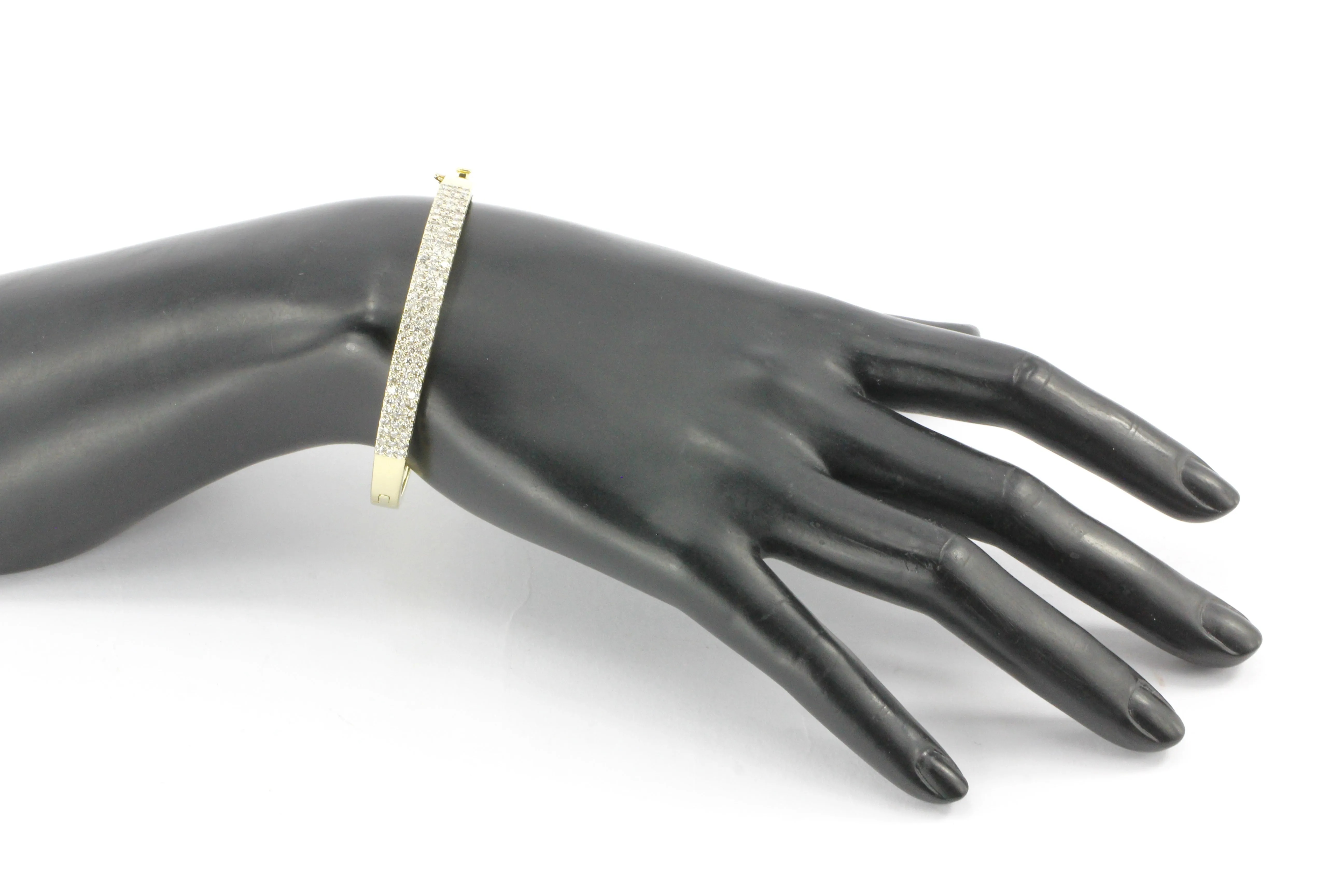 14K Yellow Gold 2 CTW Diamond Bangle Bracelet