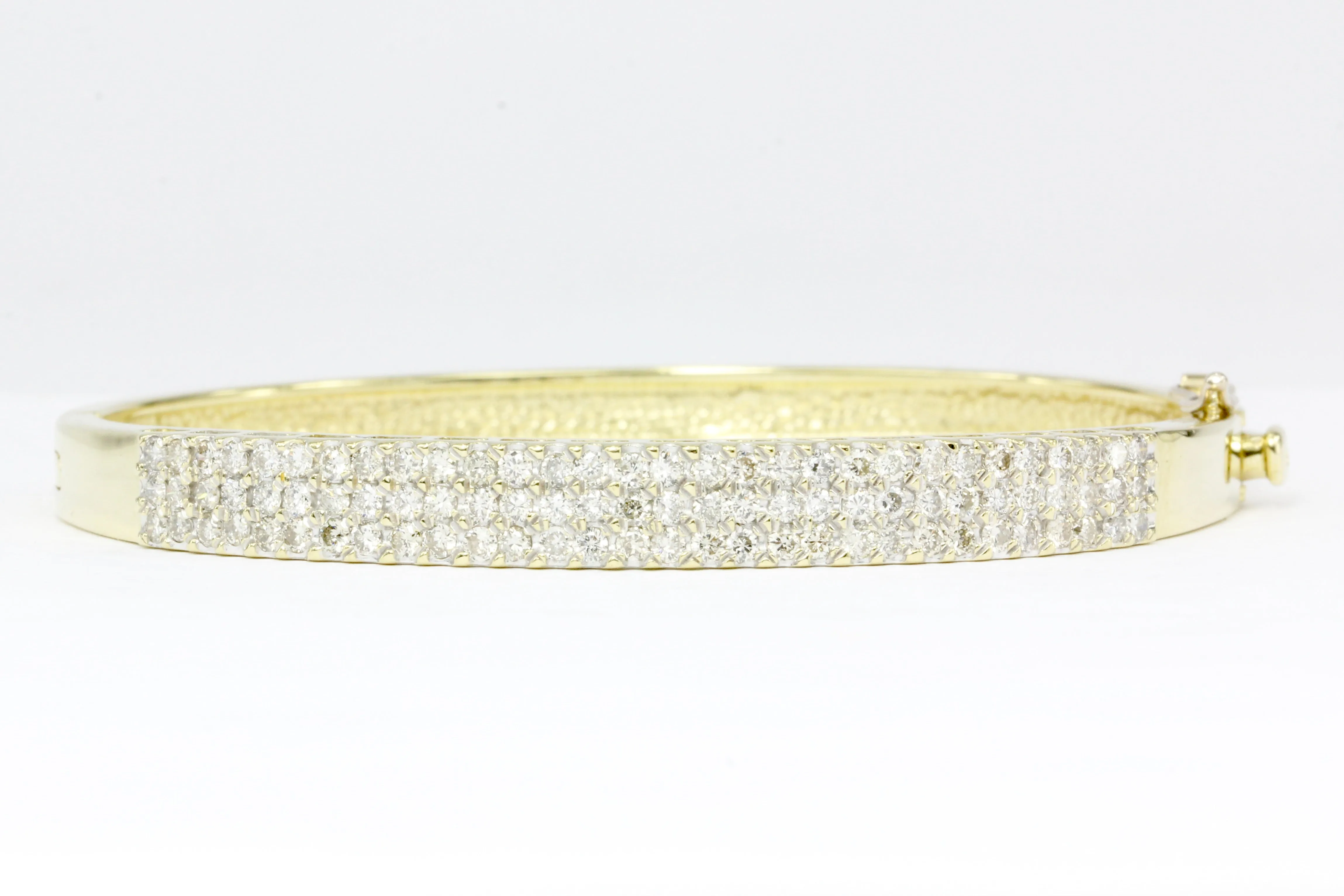 14K Yellow Gold 2 CTW Diamond Bangle Bracelet
