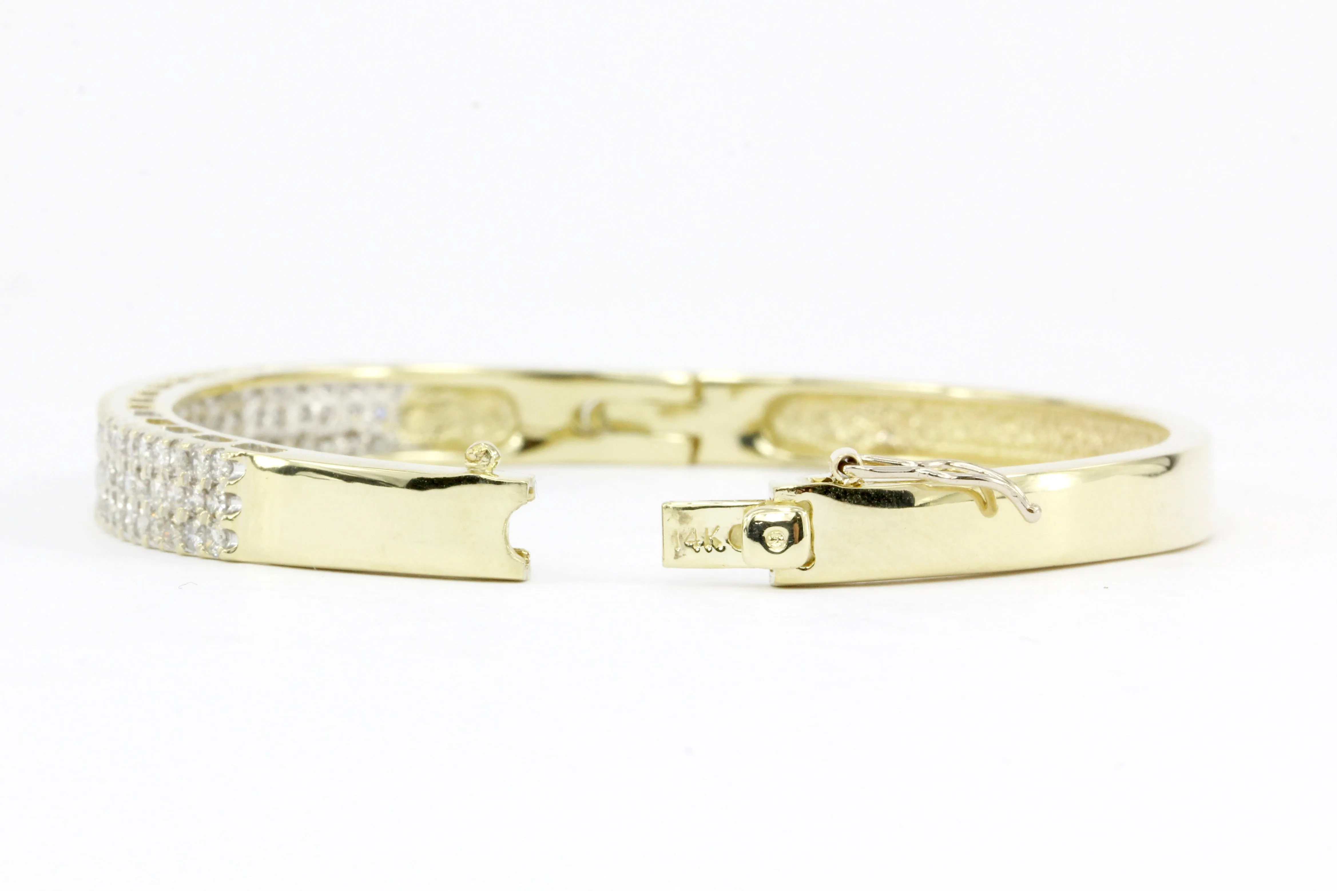 14K Yellow Gold 2 CTW Diamond Bangle Bracelet