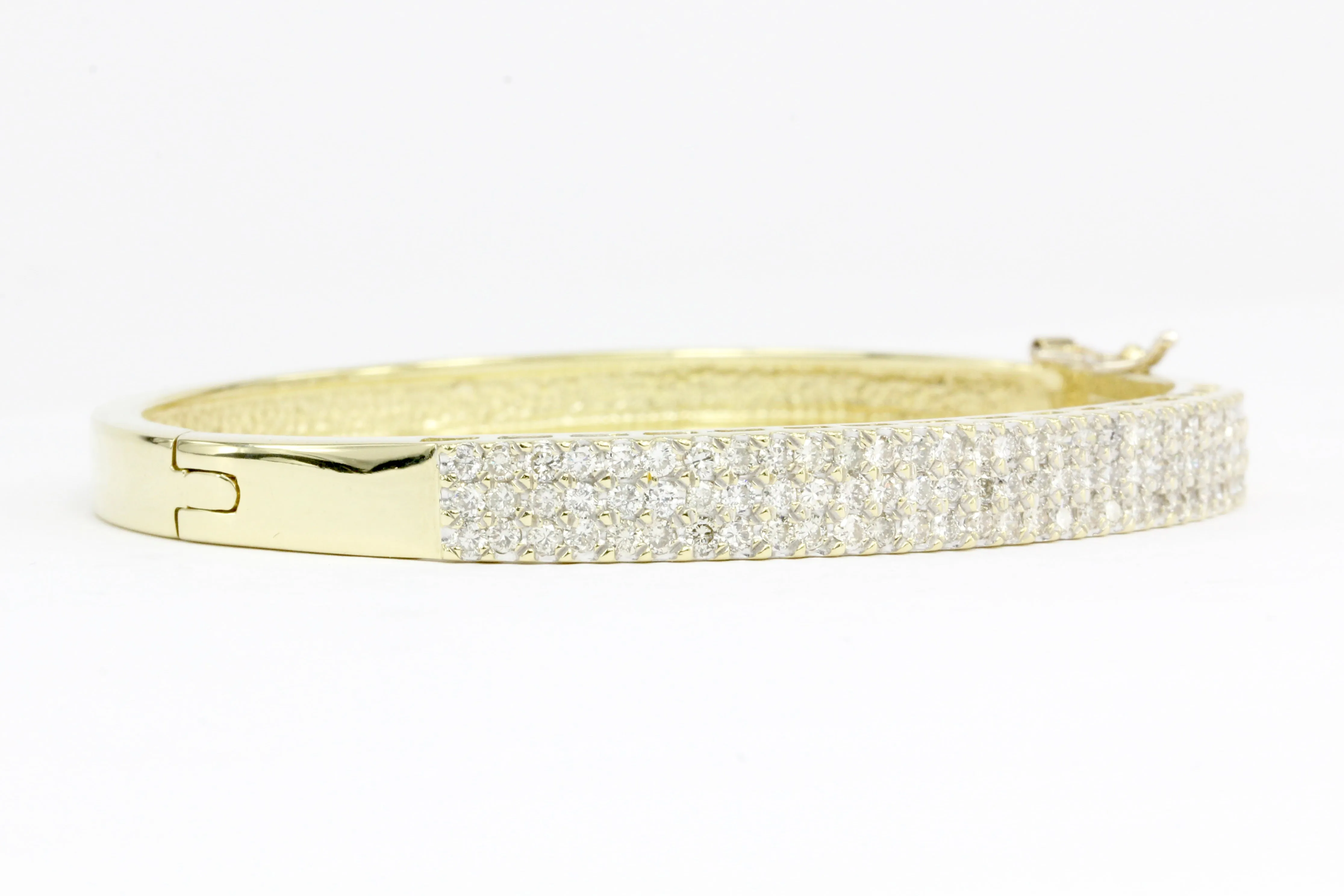 14K Yellow Gold 2 CTW Diamond Bangle Bracelet