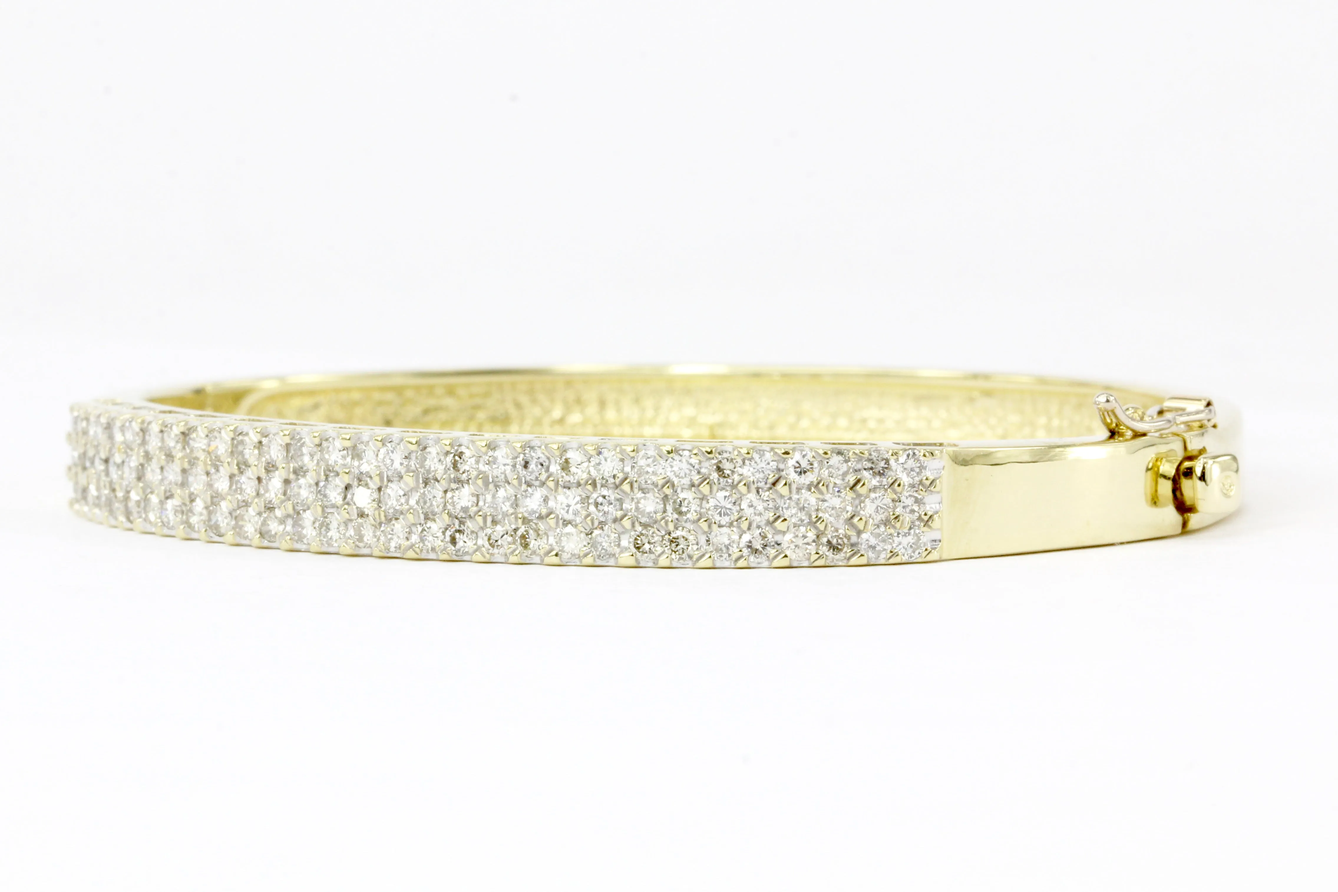 14K Yellow Gold 2 CTW Diamond Bangle Bracelet