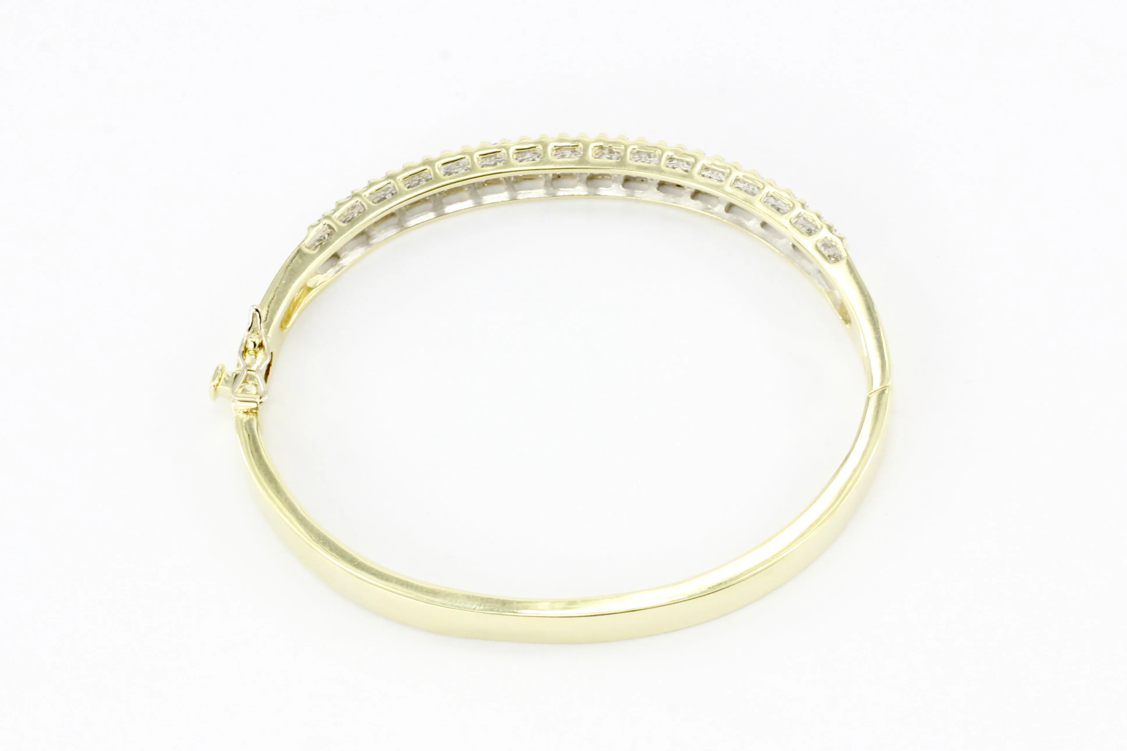 14K Yellow Gold 2 CTW Diamond Bangle Bracelet