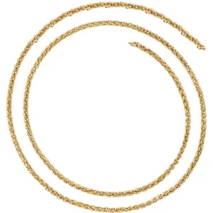 14k Yellow Gold 2.4mm Wheat 7" Chain