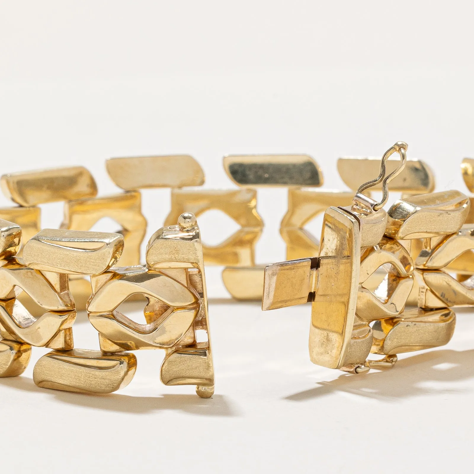 14K Yellow Gold Ornate Bracelet | 20.85mm | 7.5"
