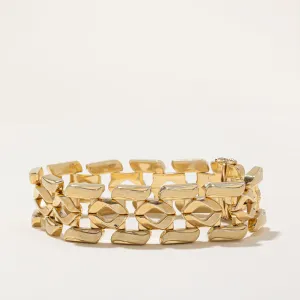 14K Yellow Gold Ornate Bracelet | 20.85mm | 7.5"