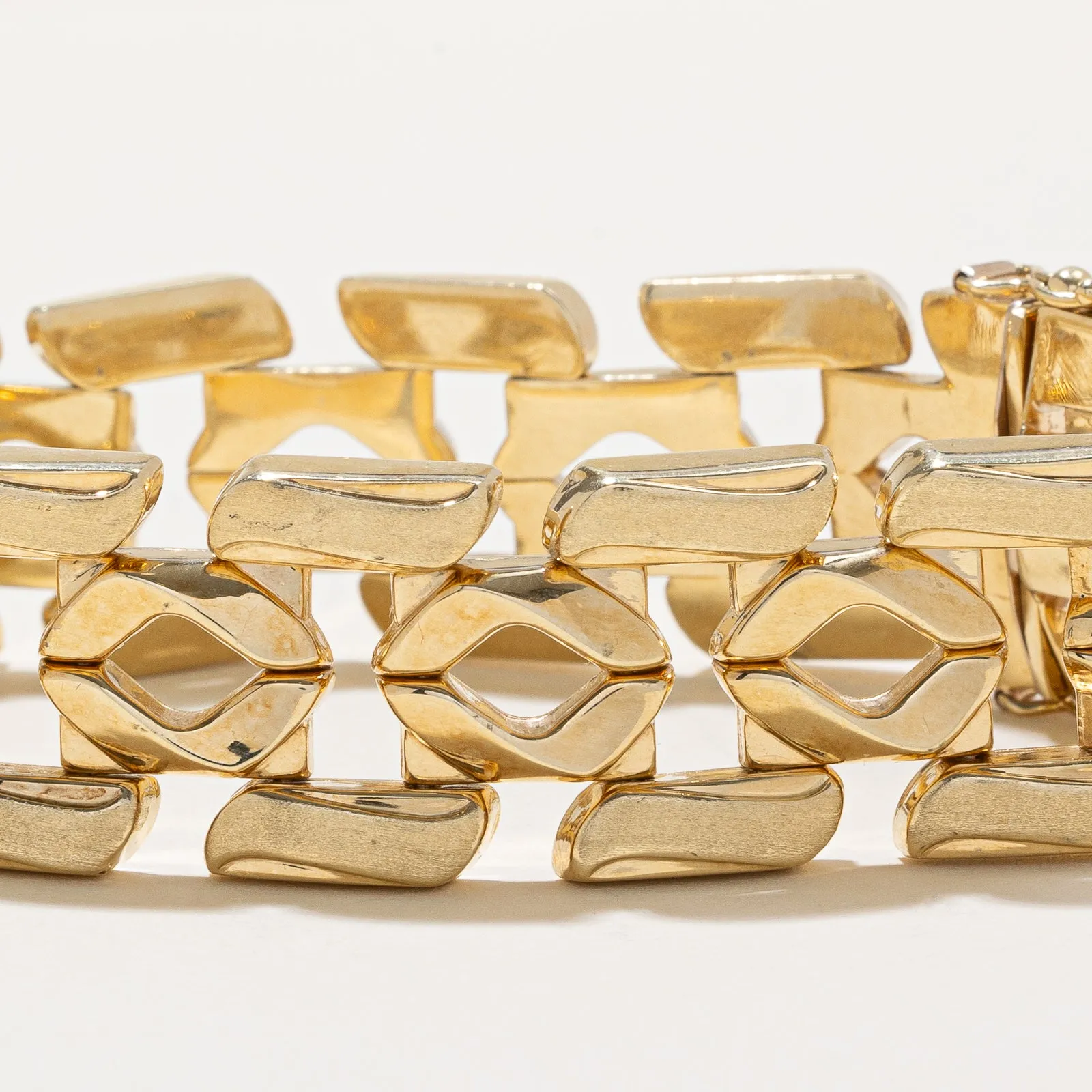 14K Yellow Gold Ornate Bracelet | 20.85mm | 7.5"