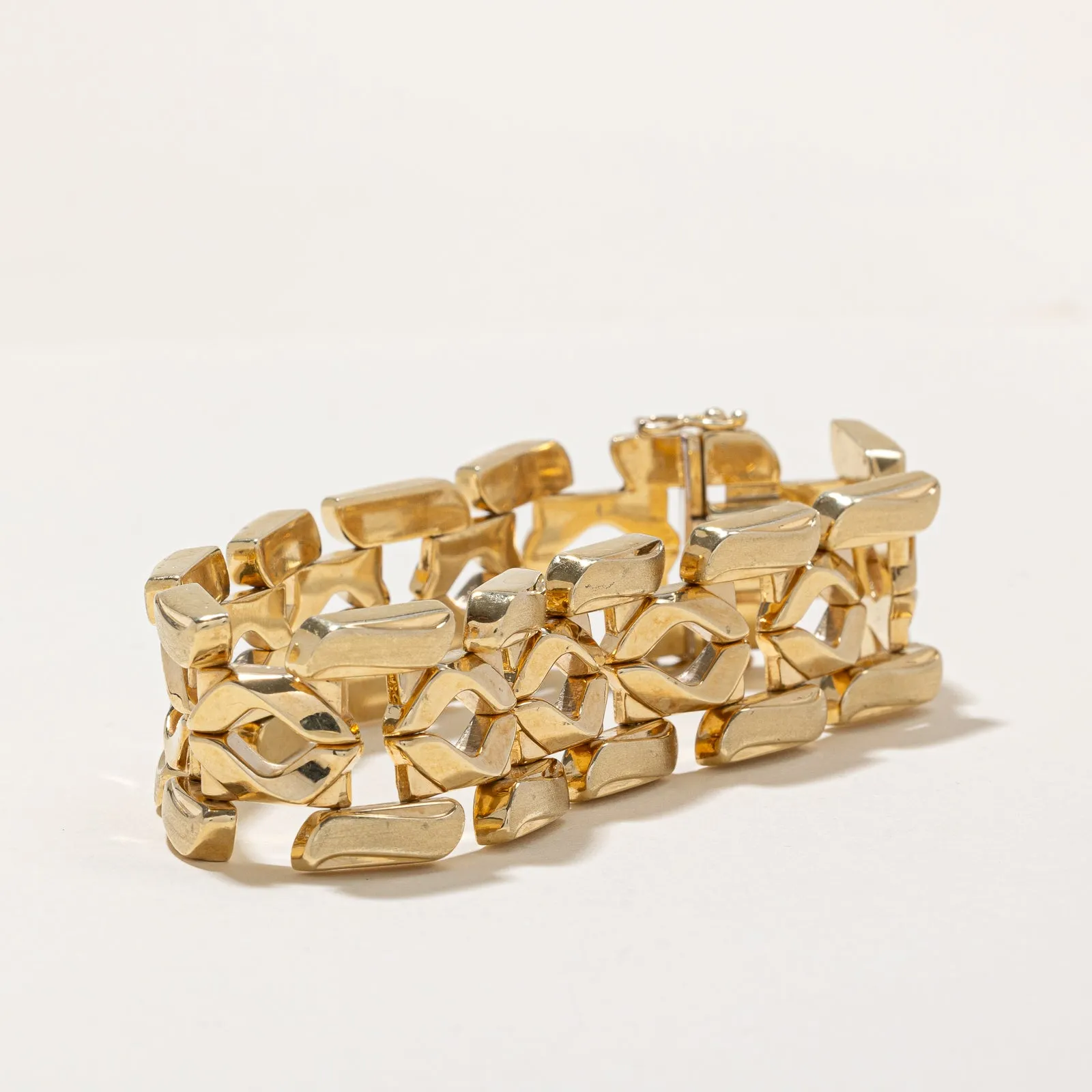 14K Yellow Gold Ornate Bracelet | 20.85mm | 7.5"