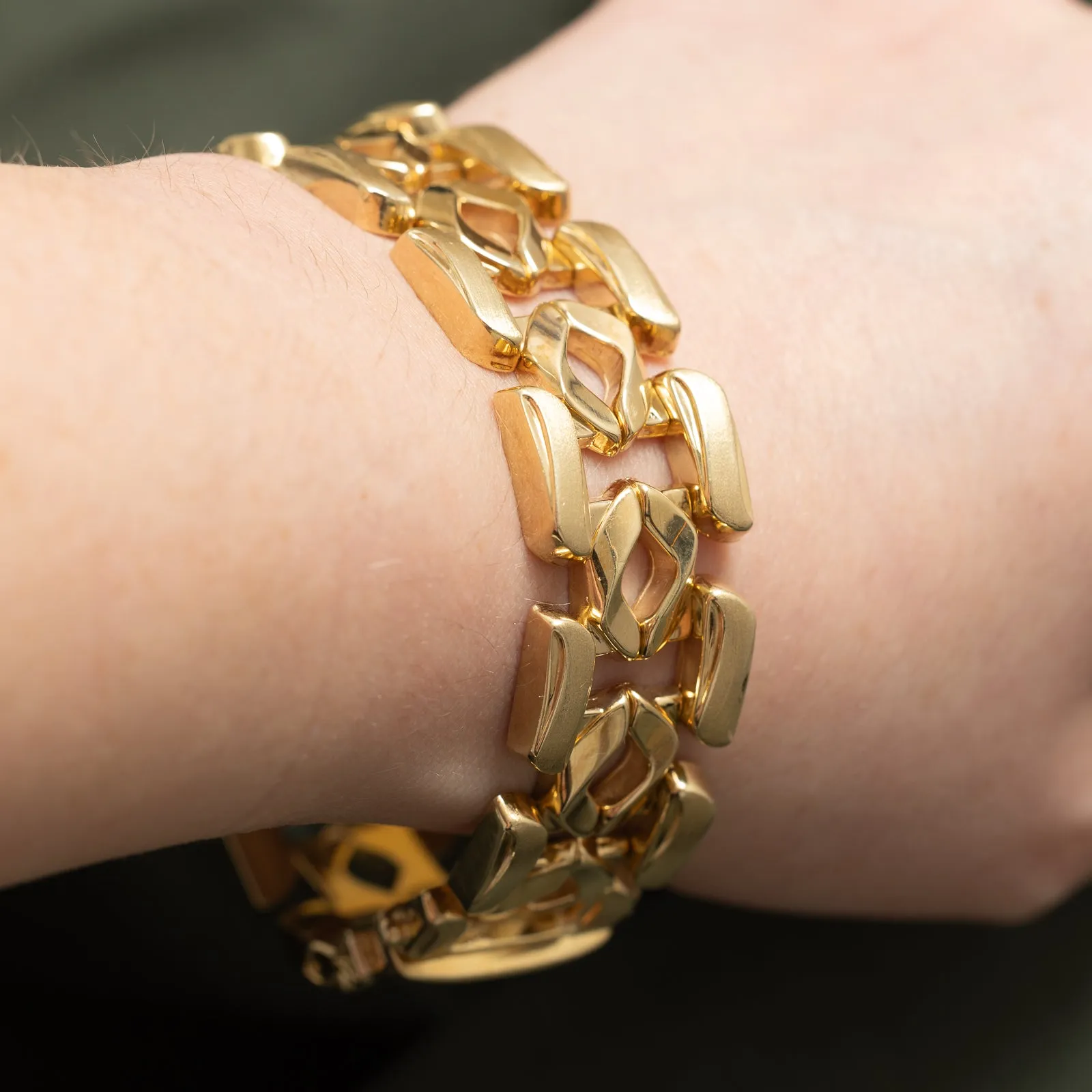 14K Yellow Gold Ornate Bracelet | 20.85mm | 7.5"