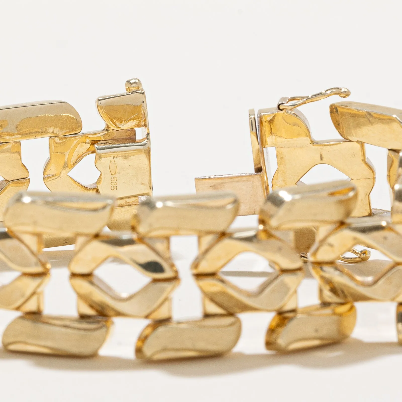 14K Yellow Gold Ornate Bracelet | 20.85mm | 7.5"