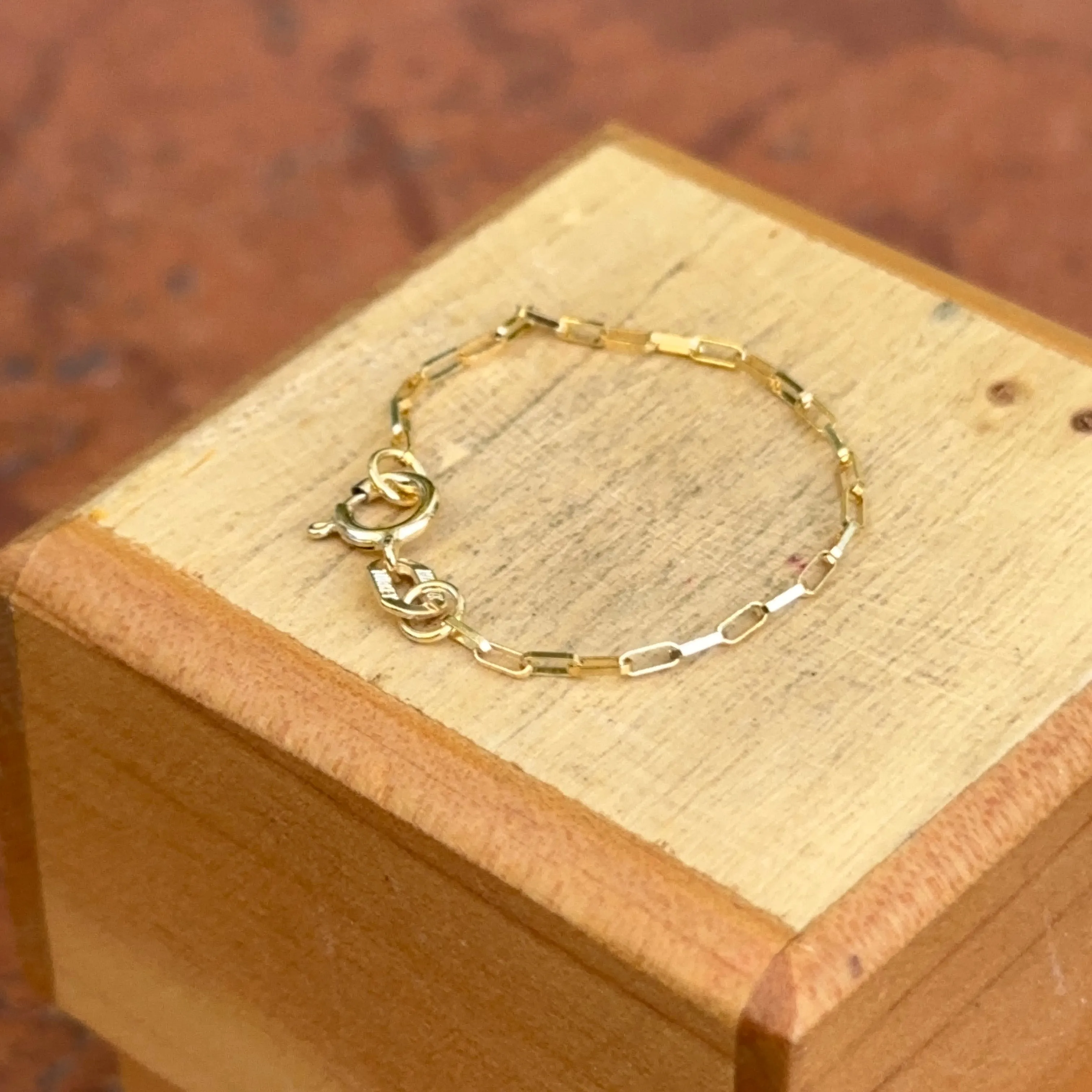 14KT Yellow Gold Paper Clip Chain Extender
