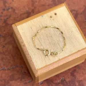 14KT Yellow Gold Paper Clip Chain Extender